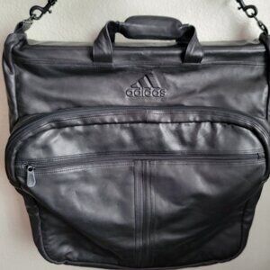 Adidas Black Leather Folding Suit /Travel Bag